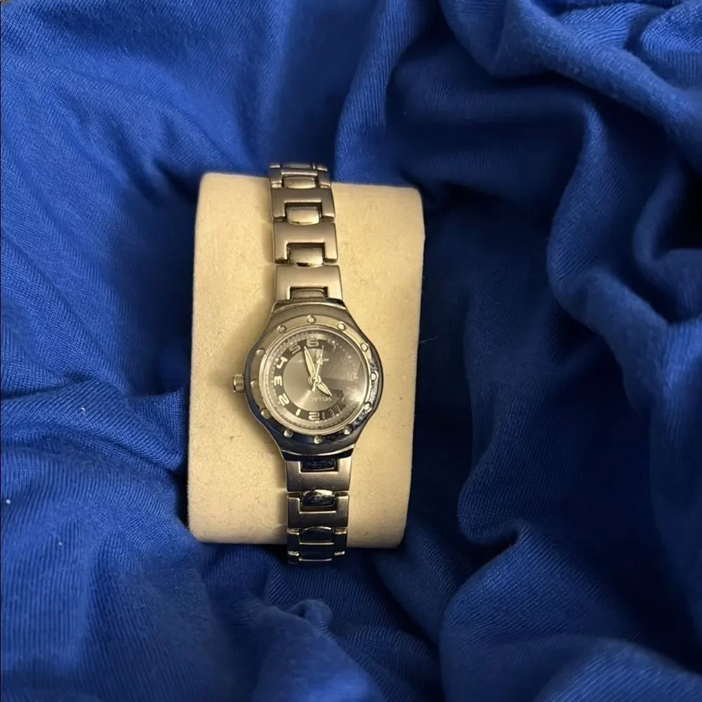 Vellaccio Stainless Steel Watch with Black Dial
